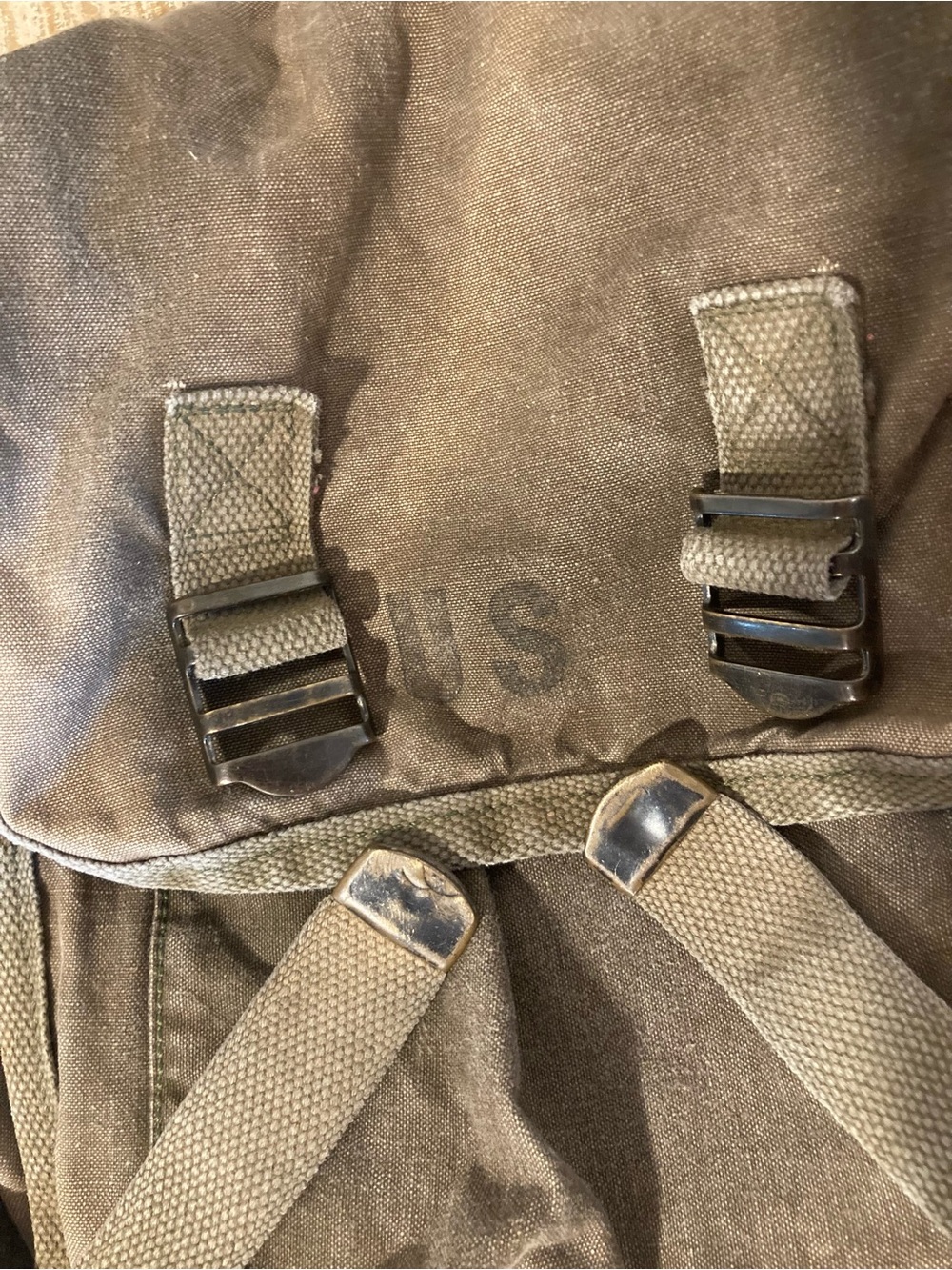 1988 US Military Fabric Shoulder Bag Olive Drab Army Stencil - Picture 14 of 16